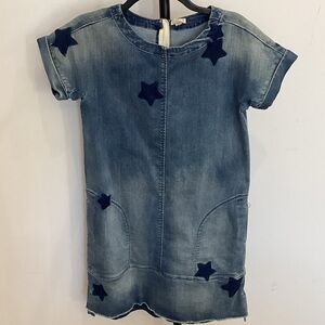 Crewcuts Blue Denim Dress with Star Accents